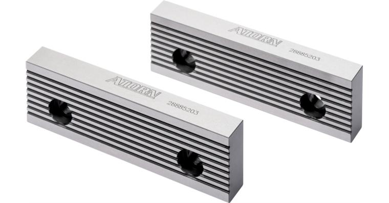 ATORN rev. jaws type WB-S 125 mm 1 side w/ longitudinal grooves, 1 side smooth