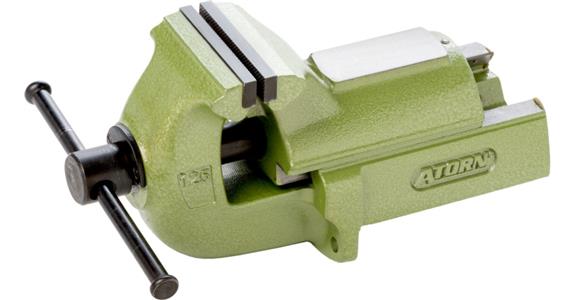 ATORN Parallel-Schraubstock 125 mm, Grauguss, Farbe grün