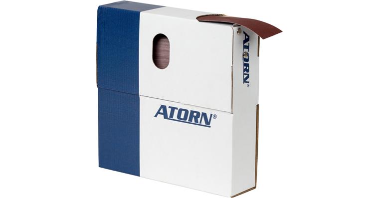 ATORN corundum abrasive fabric roll (AO) in tear-off box G240 25 mm x 50 m