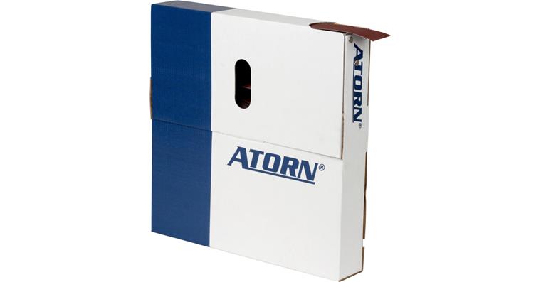 ATORN corundum abrasive fabric roll (AO) in tear-off box G180 25 mm x 50 m