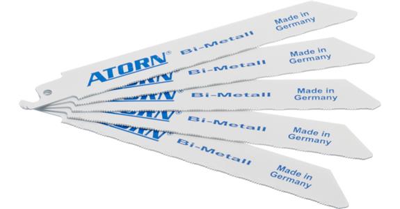 ATORN Säbelsägeblätter Bi-Metall 150mm 1,0mm stark 1,0mm Zahnteilung gewellt