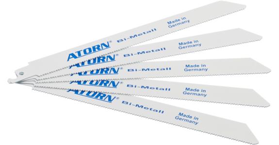 ATORN Säbelsägeblätter Bi-Metall 200mm 1,0mm stark 1,8mm Zahnteilung geschränkt