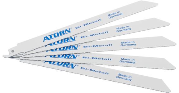 ATORN Säbelsägeblätter Bi-Metall 200mm 1,0mm stark 1,4mm Zahnteilung gewellt