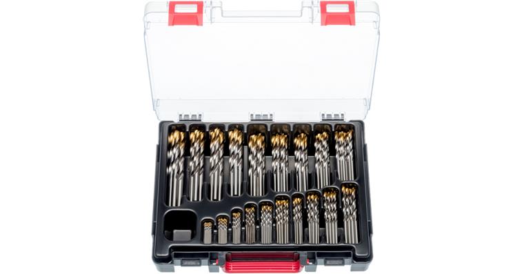 ATORN twist drill bit set N HSS TIN head DIN 338 1.0-10.0 mm in assortment case