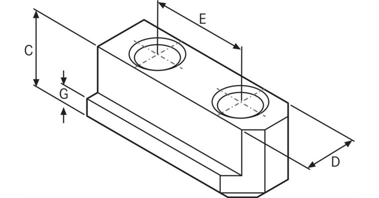 ATORN T-sliding block double version steel M16 hole spacing 28 mm