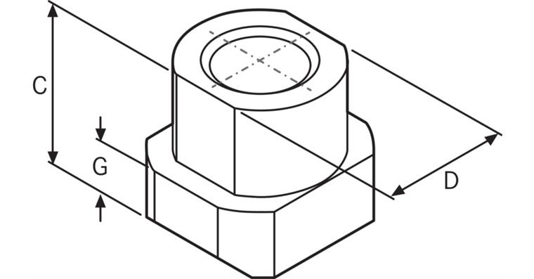 ATORN T-sliding block single M12 made from steel