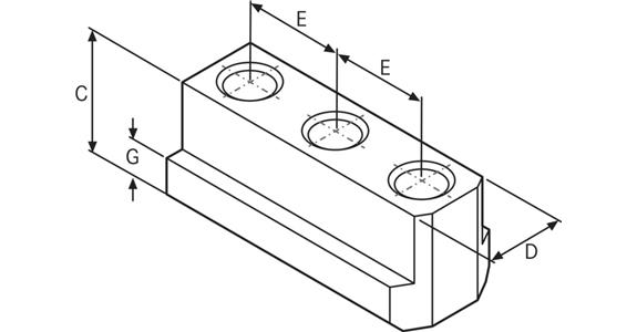 ATORN T-sliding block made from steel M8