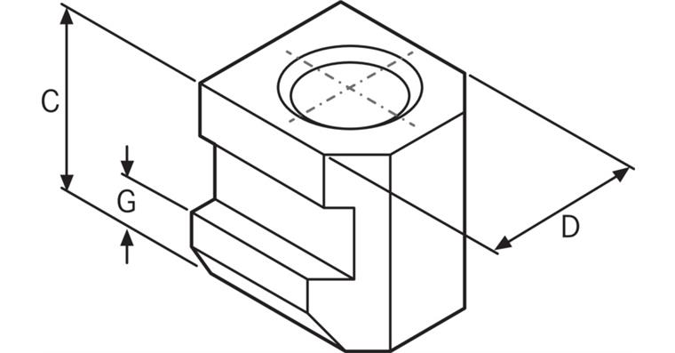 ATORN T-Nutenstein einafch Stahl M12