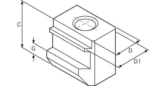 ATORN T-sliding block M12 steel hole spacing 25 mm