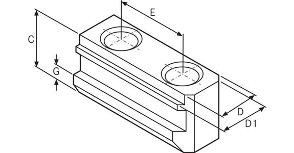 ATORN T-sliding block steel M10 hole spacing 20 mm