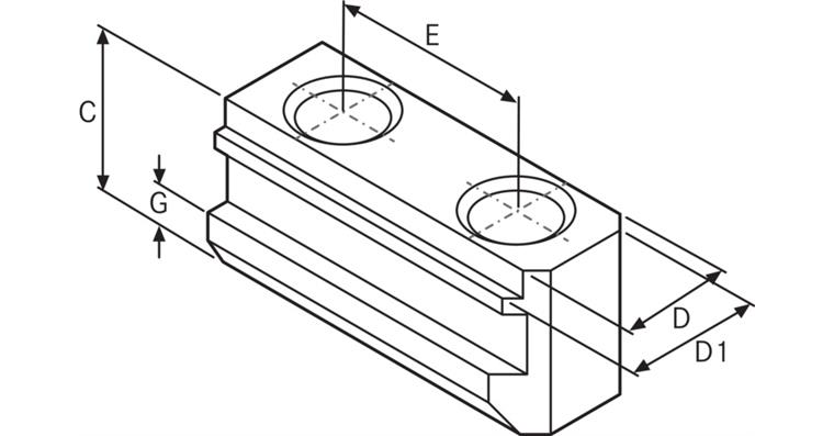 ATORN T-sliding block made from steel M12 hole spacing 30 mm
