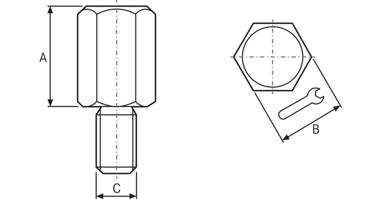 ATORN location pin made from hardened steel M8