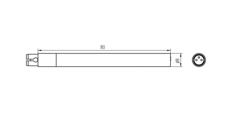 Tasterverlängerung PHT 80 mm für Rauheitsmessgerät Kat-Nr. 33932 101-301