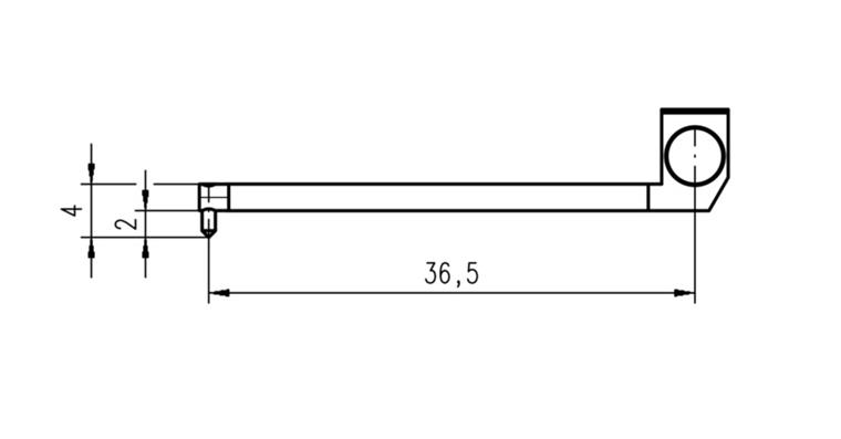 Taster für Bohrungen ab 4 mm für Rauheitsmessgerät Kat.-Nr. 33933 101