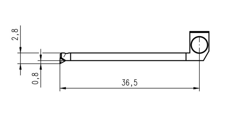 Taster schräg gest. Spitze für Rauheitsmessgerät Kat.-Nr. 33933 101