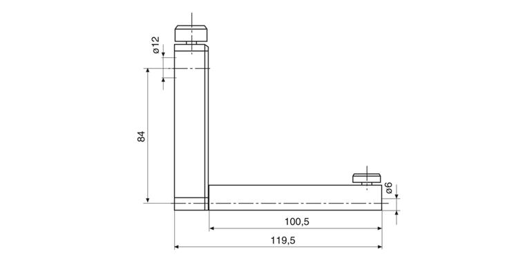 Carrier for gauge slides 816 CL for measuring probes cat. no. 35092 101-102