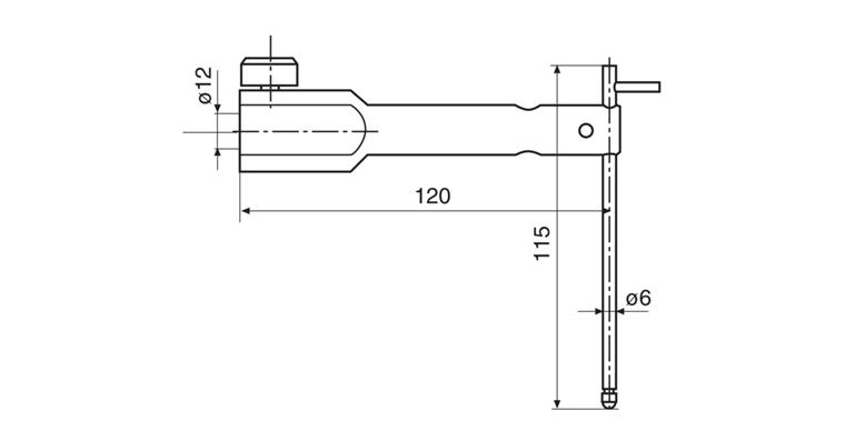Depth probe TMT 120 for measuring probe cat. no. 35092 101-102