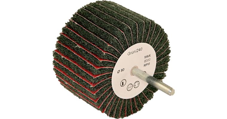 ATORN finishing wheel ceramic non-woven abrasive/cloth 50x25x6 G240 green