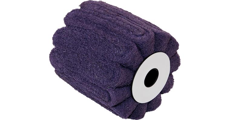 ATORN fold roller non-wov. abr. synth. cor. colour 100x100x19mm G400-600, purple