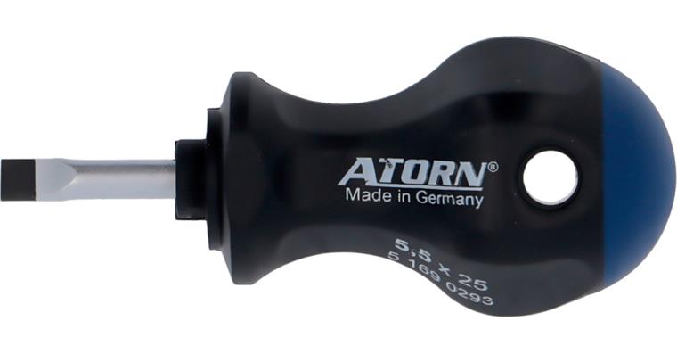 ATORN slotted screwdriver 40 x 08 mm, 2C Stubby