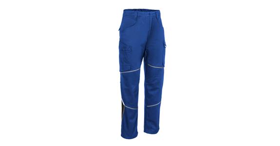 Women's trousers IconiQ cornflower blue/black sz. 34