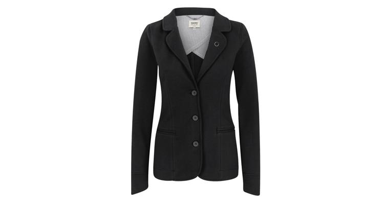 1000069462 Damen Sweatblazer Premium schwarz mit Logo Pin Gr.M