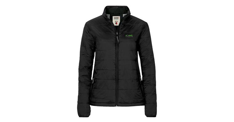 1000069720 Ladies' loft jacket Regina with Hommel Hercules logo black size M