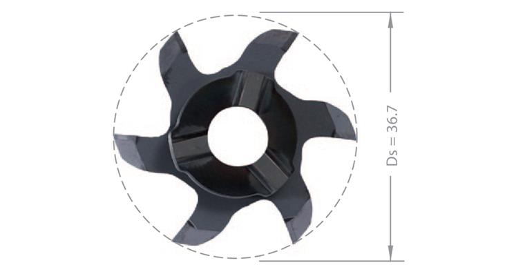 HM-Schneidplatte MINI-MILL Z637.0050.00 AL 41F/TiAlN für Halter ZH22 Art. 17580