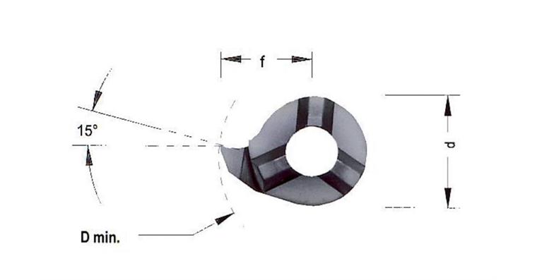 HM-Schneidplatte MINI-CUT links LS08.150.02 Schlichtplatte HC8620/TiAlN