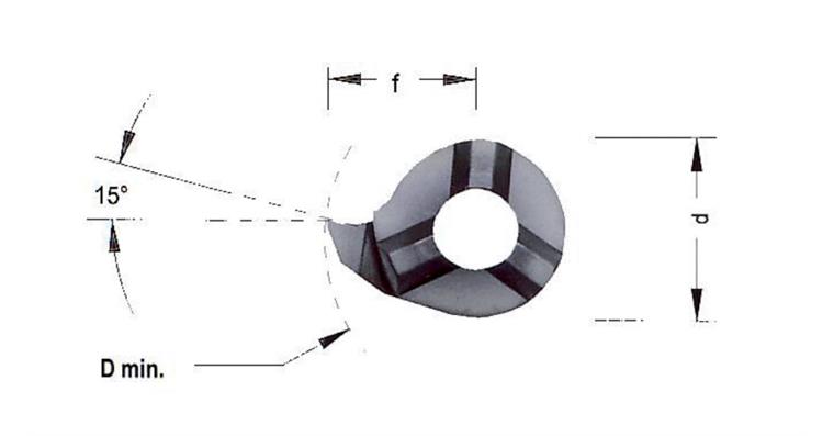 HM-Schneidplatte MINI-CUT links LS08.4545.02 Fasdrehplatte HC8620/TiAlN