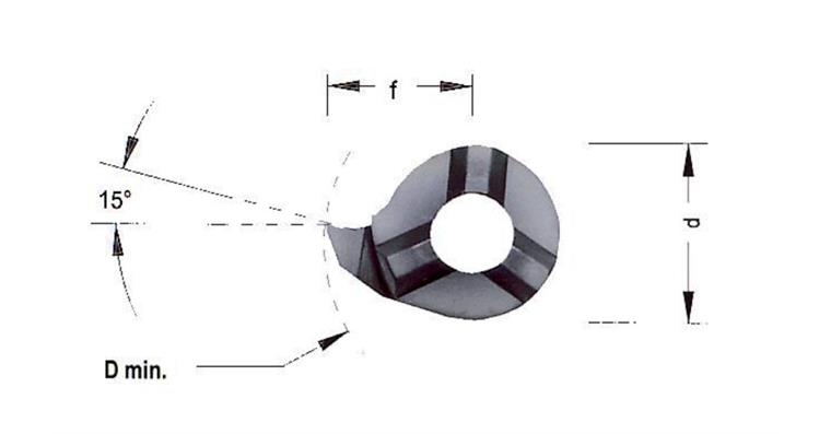 HM-Schneidplatte MINI-CUT rechts RS16.0815.45 Vorstechplatte HC8620/TiAlN