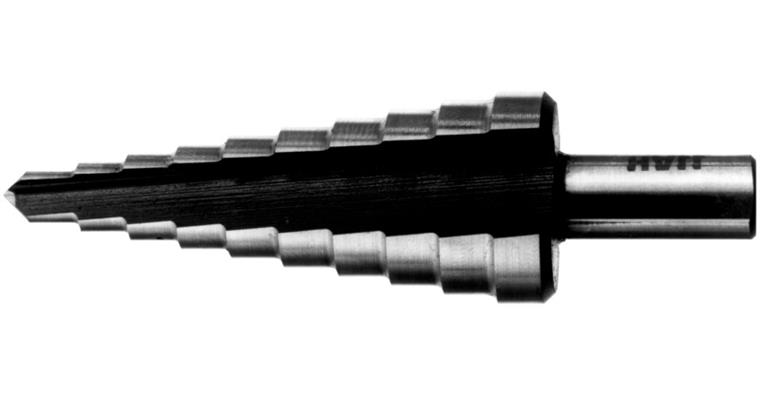 Step. drill bit str. with 2 cutting edges HSS for drilling dia