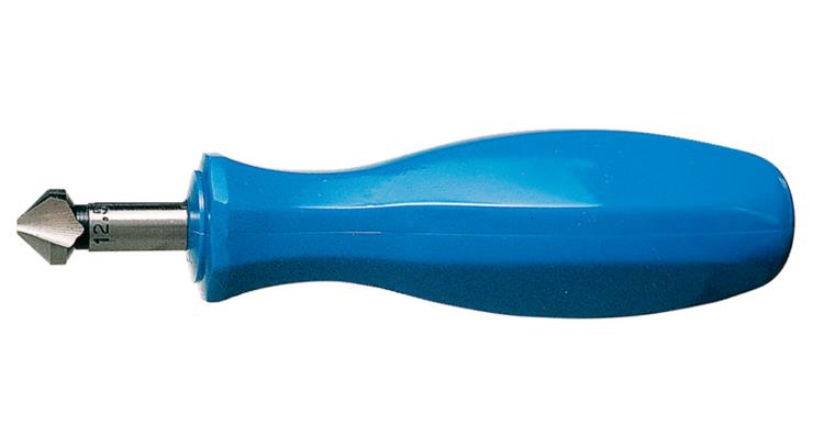 LIZZARD Kegel- und Entgratsenker (Handsenker) 90° 3 Schn. Kunststoffgriff HSS Ø 12,4 mm