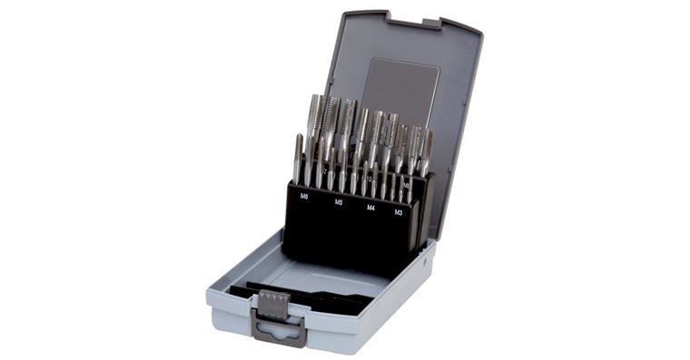 HHW - Thread cutter tool set in sheet steel box M3-M12