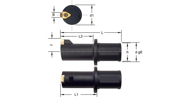 Klemmhalter NHV.30.0032.2 zum Nutstoßen von Längsnuten Bohrungs-Ø ab 22 mm