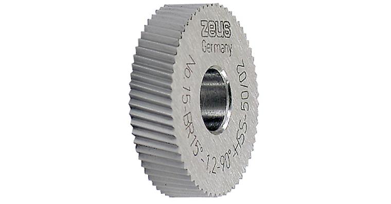 Knurling wheel DIN 403 PM type BR 15° dia. x width x hole 15x4x8 mm pitch 0.8 mm