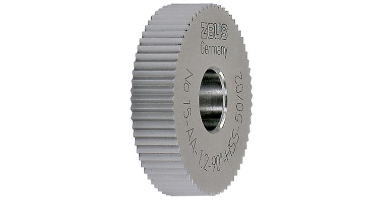 Knurl. wheel DIN 403 HSS 60-62 HRC type AA diaxwidthxhole 25x6x8 mm pitch 1.0 mm