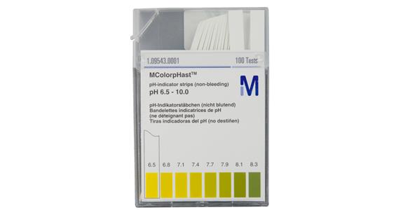 pH-Teststäbchen Pack = 100 Stück zu Emulsionspflege-Koffer Kat.-Nr. 19367101