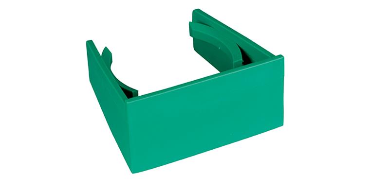 Label holder for SK 40/HSK 63 blue for gluing or direct labelling