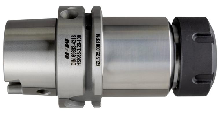 Collet chuck DIN 69893 medium length HSK-A63 ER16 clamping range 1-10mm A=100mm
