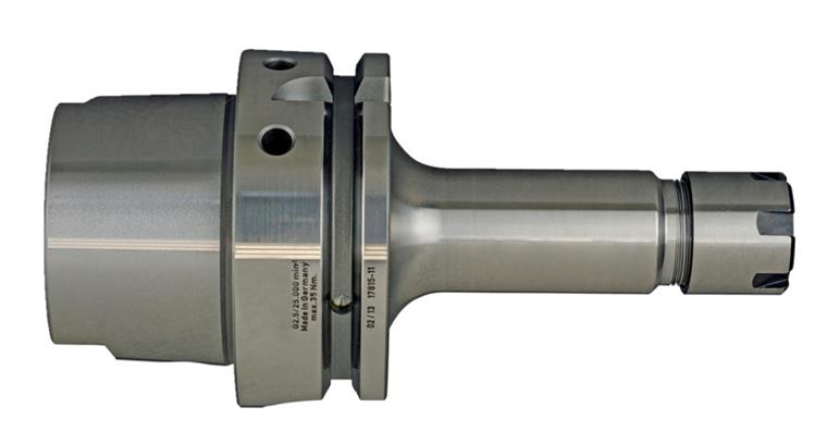 ER collet chuck DIN 69893 A, HSK 63L 25 mm clamping range 1-16 mm