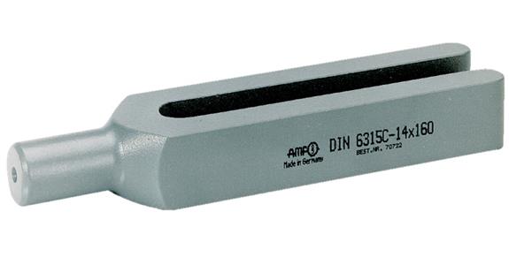 Gabelspanneisen DIN 6315 C mit rundem Spann-Ansatz Schlitzbreite 26 mm L=250 mm