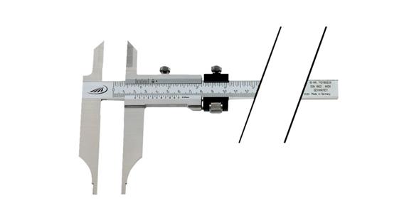 Präzisions-Werkstattmessschieber 0-500 mm mit Messerspitzen und Feineinstellung