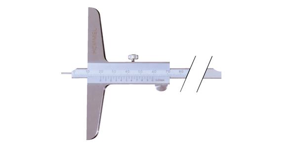 Precision depth callipers 0-300 mm, w. meas. pin