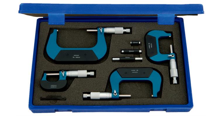 Micrometer set with setting gauges MR 0-100 mm in box