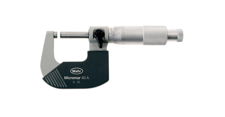 Precision micrometer Micromar 40 A MR 0-25 mm reading 0.01 mm