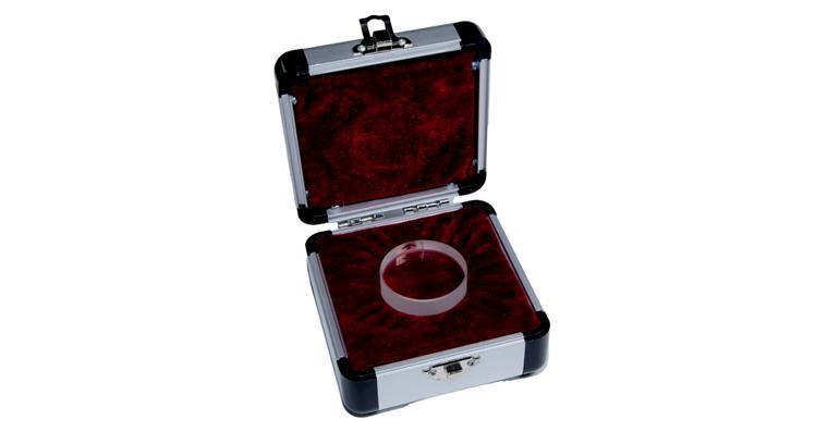 Flat glass dia. 45 mm max. flatness deviation 0.125µm including wooden case