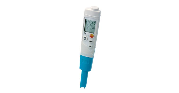 pH tester for liquids instrument set TESTO 206-pH1 measuring range 0-14pH/0-60°C