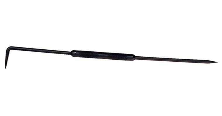 Scriber, straight/90° bent chromium-vanadium steel knurled handle length 250 mm