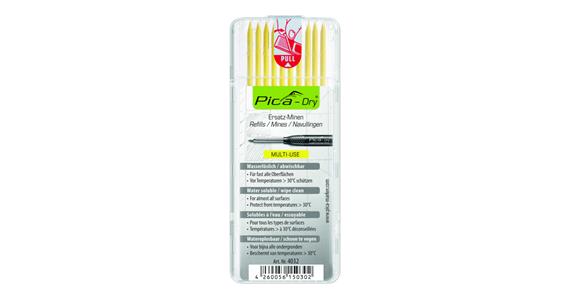 Refill lead set Pica-Dry®, 10 pcs, yellow